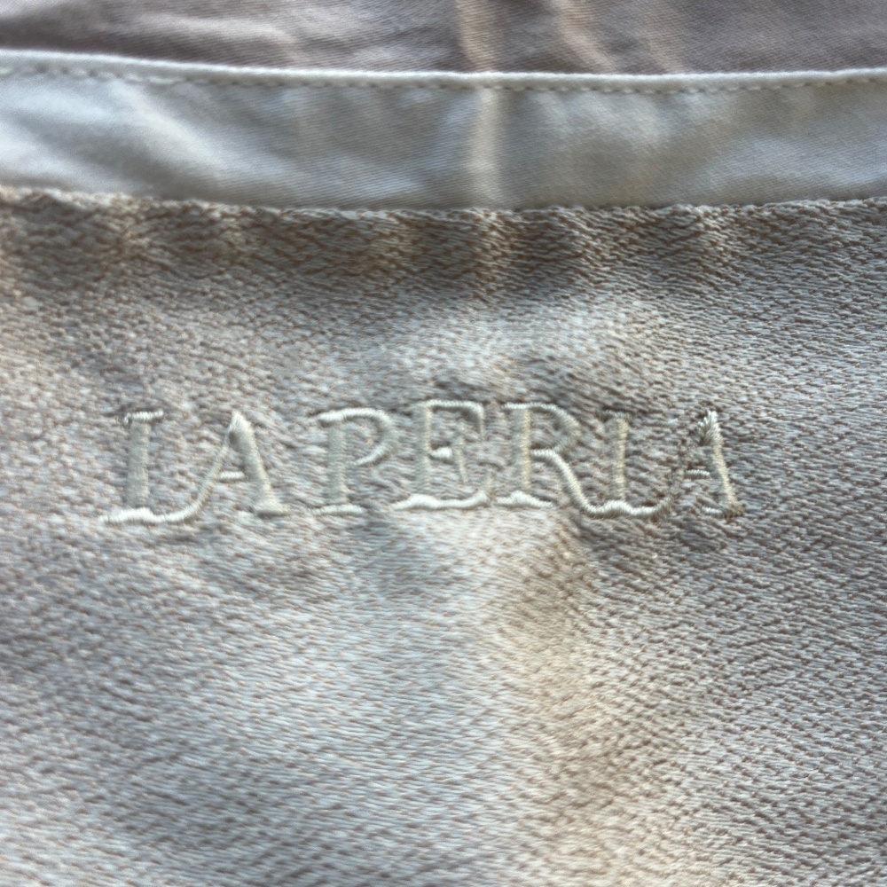 La Perla Queen Duvet Cover + Shams 3 pc Set - Off white /pale rose Made in Italy - Picture 9 of 10